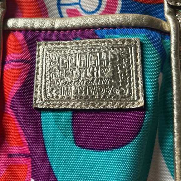 Coach F21361 Poppy Signature C Spotlight Glam Multicolor Shoulder Bag Tote - Picture 8 of 17